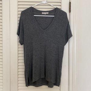 Joah Brown Grey V-Neck T-Shirt